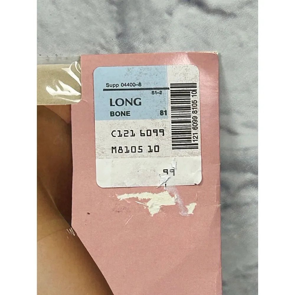 Vintage Long Pantyhose Nylons Sheerest Support Bone Hosiery JCPenney Up to 5'10